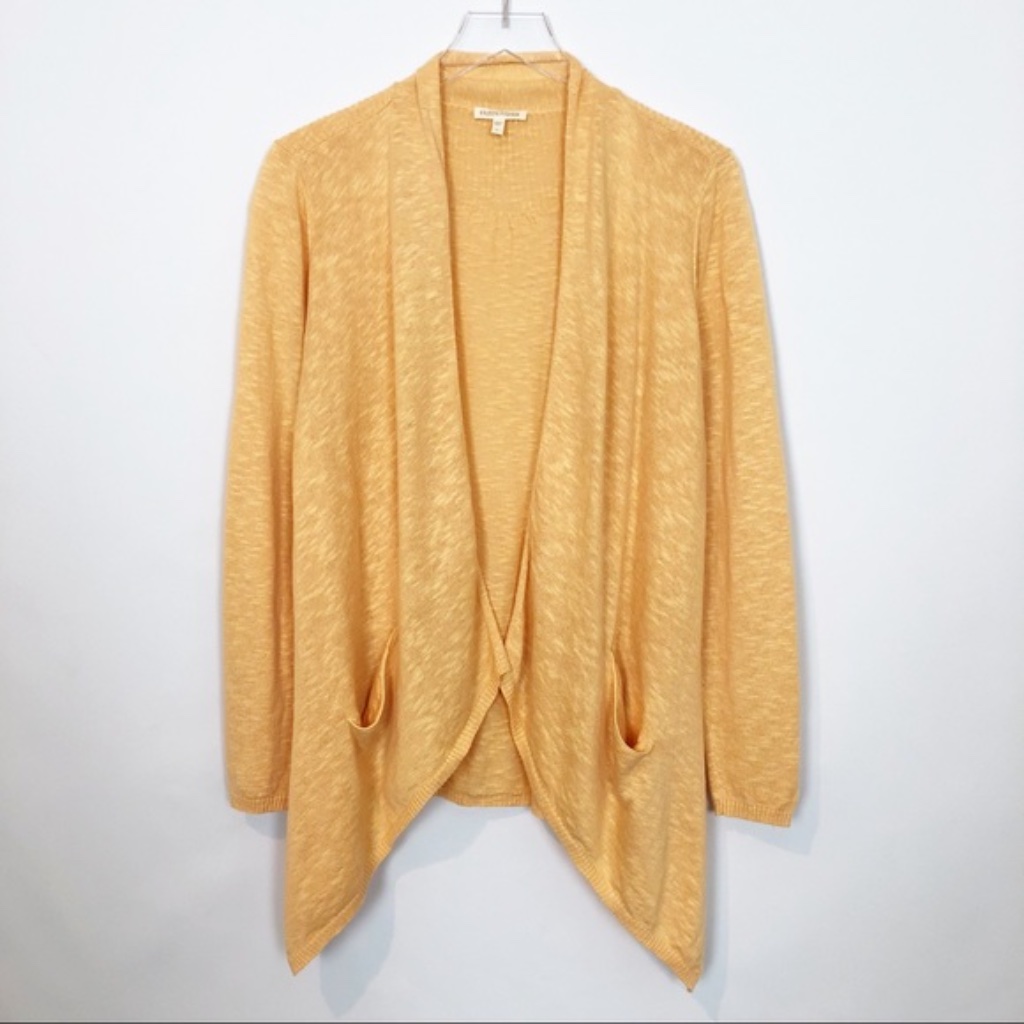 Eileen Fisher Linen Cotton Slub Open Cardigan S